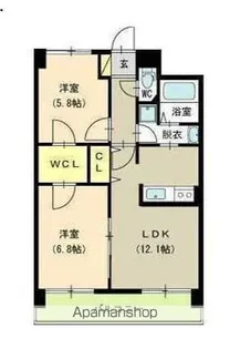 フェリシア鐙【403号室】の間取り