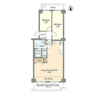 コンフォリア竹ノ塚イースト【6階】の間取り