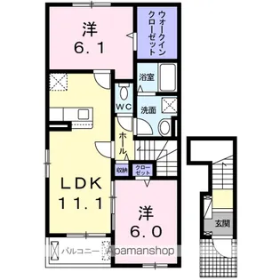 エスポワール Ⅱ【2階】の間取り