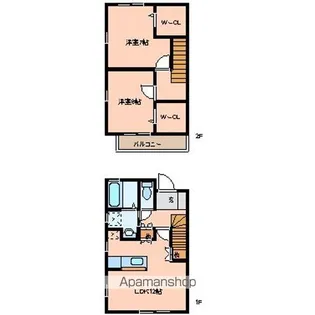 ボヌール沖野3番館【2階】の間取り