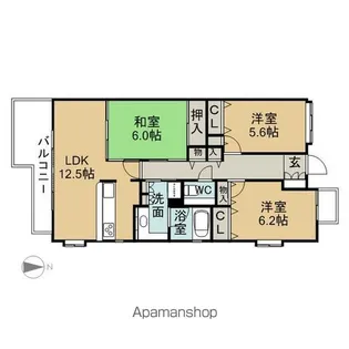 ラ・ヴィアーレ喜多山【403号室】の間取り