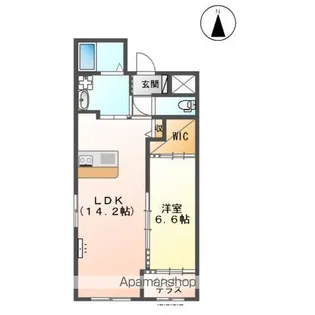 イーハ・トーヴ小路【103号室】の間取り