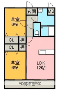 コーンハイツⅡ【1階】の間取り