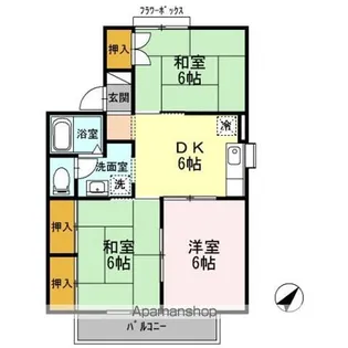 セジュールK【2階】の間取り