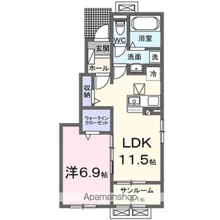 SOUTH LINO【1階】の間取り