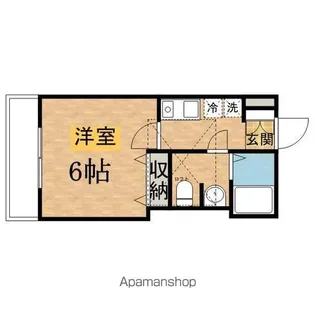 プラウランド京王堀之内【2階】の間取り