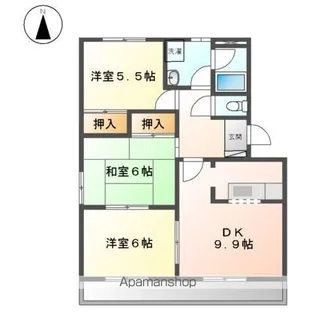 エクセレント上小田井【3階】の間取り