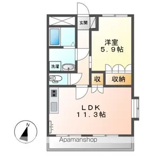 メゾン・ド・アンジュ B【1階】の間取り