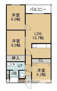 コーポ美原Ⅰ【15号室】の間取り