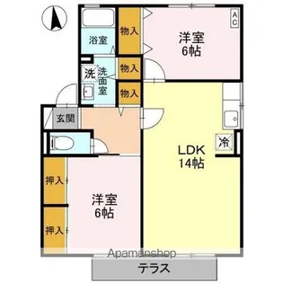 エストセジュール B【101号室】の間取り