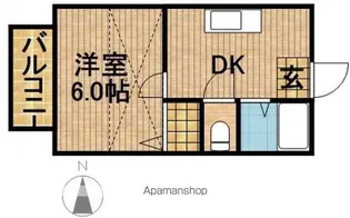 レクリオヒロⅢ【201号室】の間取り