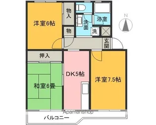 東急ドエル入間ビレッジ2号棟【301号室】の間取り