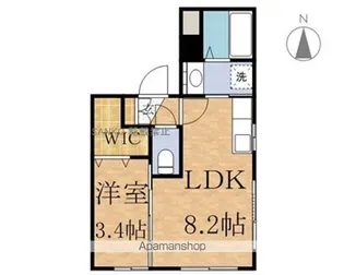 グランデ北円山【1階】の間取り
