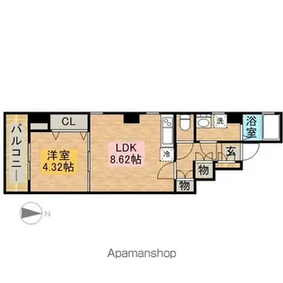 エイトエムジー名駅【6B号室】の間取り