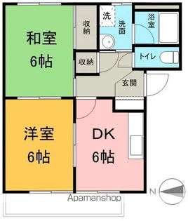 SURPLUS TWOローデアコートA【205号室】の間取り