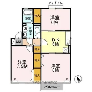 サンシルフィー B【2階】の間取り