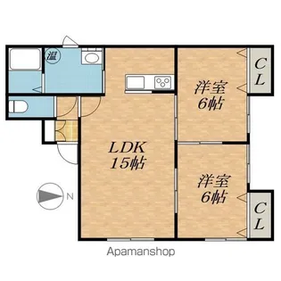 グリーンパークヒルズ【1階】の間取り