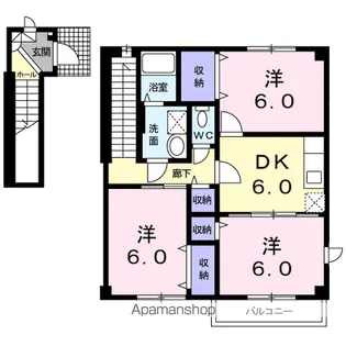 ベルク・ヴィラ A棟【2階】の間取り