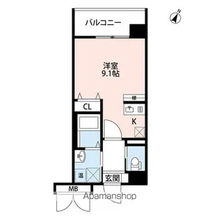 CUES(キューズ)米山【3階】の間取り