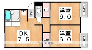 コーポアイ【1階】の間取り