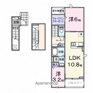 ミウ・ヴィーヴル【3階】の間取り