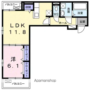 ラ・ヴァール【3階】の間取り