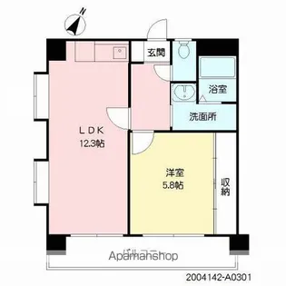 ソレイユ東比恵【A0401号室】の間取り