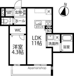 ARIETTA御経塚(アリエッタ御経塚)【302号室】の間取り