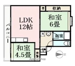 ファーストレジデンス三国2号棟【202号室】の間取り