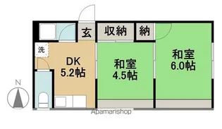 七宝グリーンハウス【201号室】の間取り