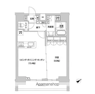 メトロステージ上野【11階】の間取り