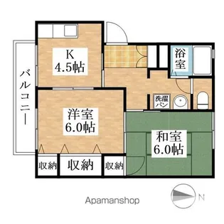 エイト曙【A201号室】の間取り