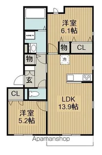 FOREST MAISON南草津【2階】の間取り