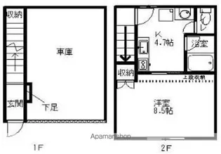 チャーリーハウス【B-1号室】の間取り
