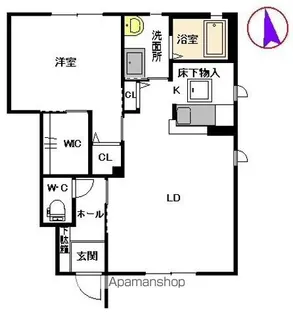 ブランシェ浮之城【1階】の間取り