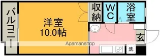 コーポリバーサイド【105号室】の間取り