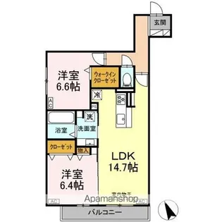 プランドール【2階】の間取り