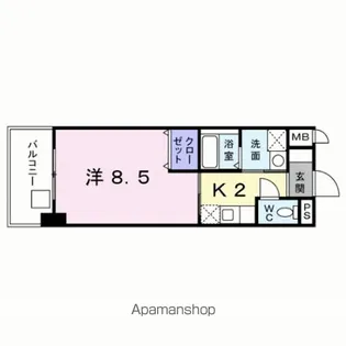 セトル.イン鳳【208号室】の間取り