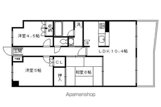 ディオフェルティ淀リヴィエール【7階】の間取り