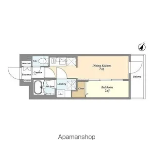 グランカーサ千駄木【4階】の間取り