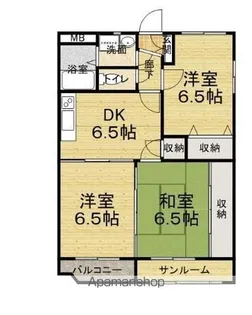 グリーンスクエア【203号室】の間取り