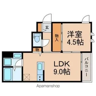 エキューム登戸【303号室号室】の間取り
