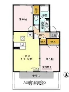 セジュール札元 B棟【1階】の間取り