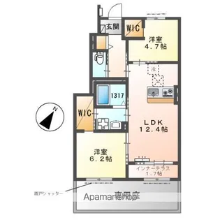 八潮市伊勢野アパート【1階】の間取り