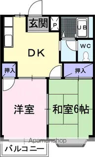 グリーンパレス恩田【2階】の間取り