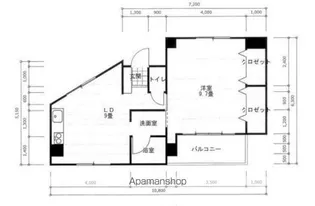 ニューサンシャインビル【8階】の間取り