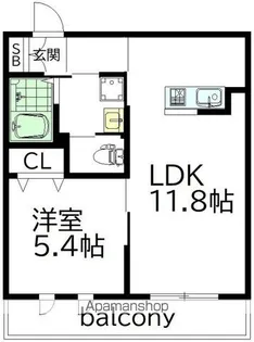 ARIKADIA桜上水 A棟【211号室】の間取り
