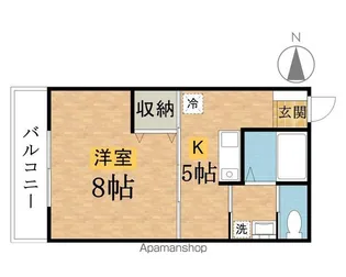 麒麟館【201号室】の間取り