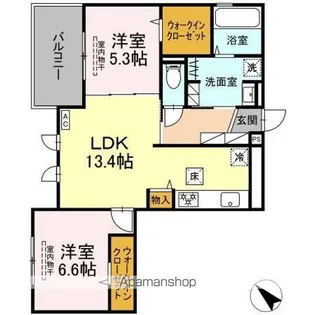 グランフィールド・イオ【1階】の間取り