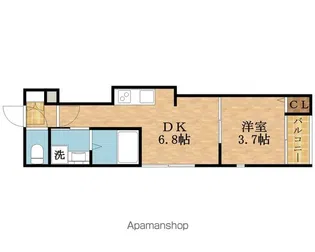 そよ風とラテと【3階】の間取り